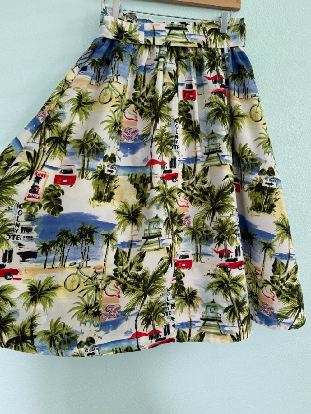 Vintage Her Destiny Tropical Midi Skirt Size Medium - Picture 4 of 12